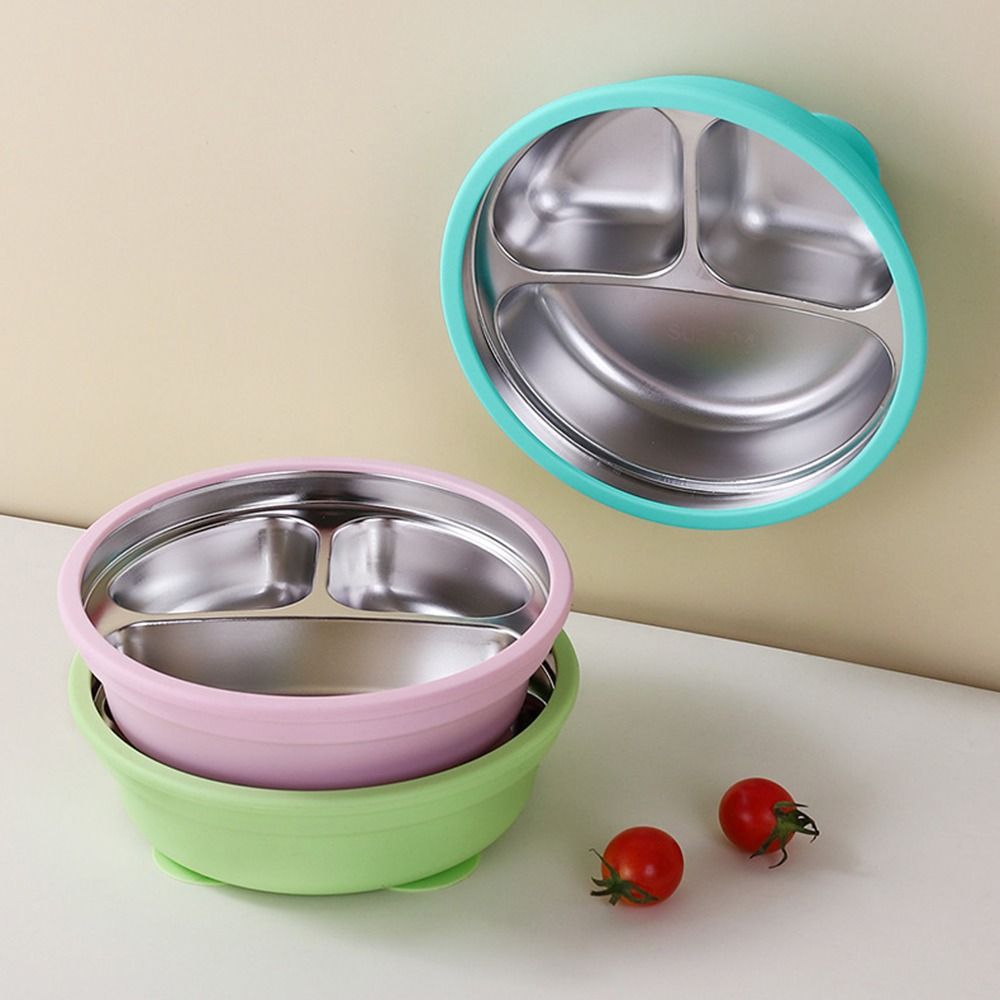 Baby Led Weaning Set - 실리콘 흡착판 아기 식판, 304 스테인리스