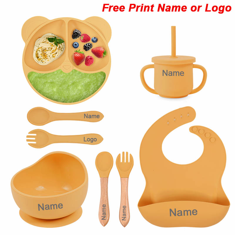 Baby Led Weaning Set - 실리콘 아기 빨판 그릇 접시 세트,