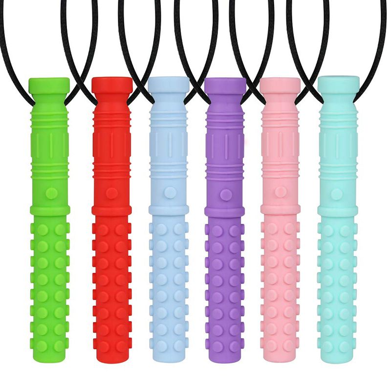 Baby Products You Need - 6PCS 실리콘 질감 씹는 목걸이 아기