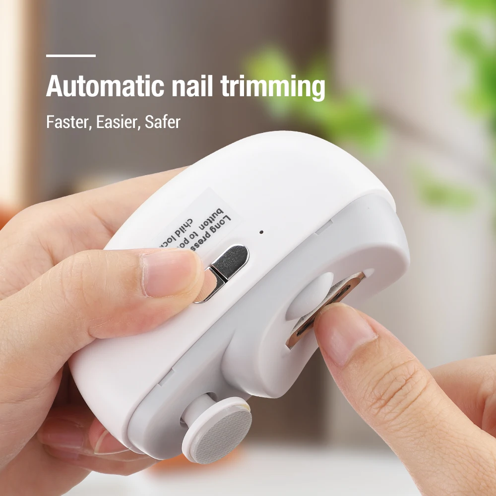 Baby Nail Trimmer Electric - 전기 손톱깎이 가벼운 자동 손톱 트리머로