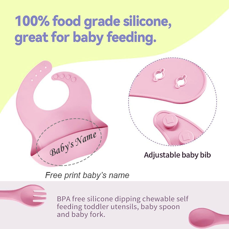 아기 실리콘 식기 개인화된 이름이 새겨진 식판 그릇 컵 - Baby Led Weaning Set 리뷰 및 가격