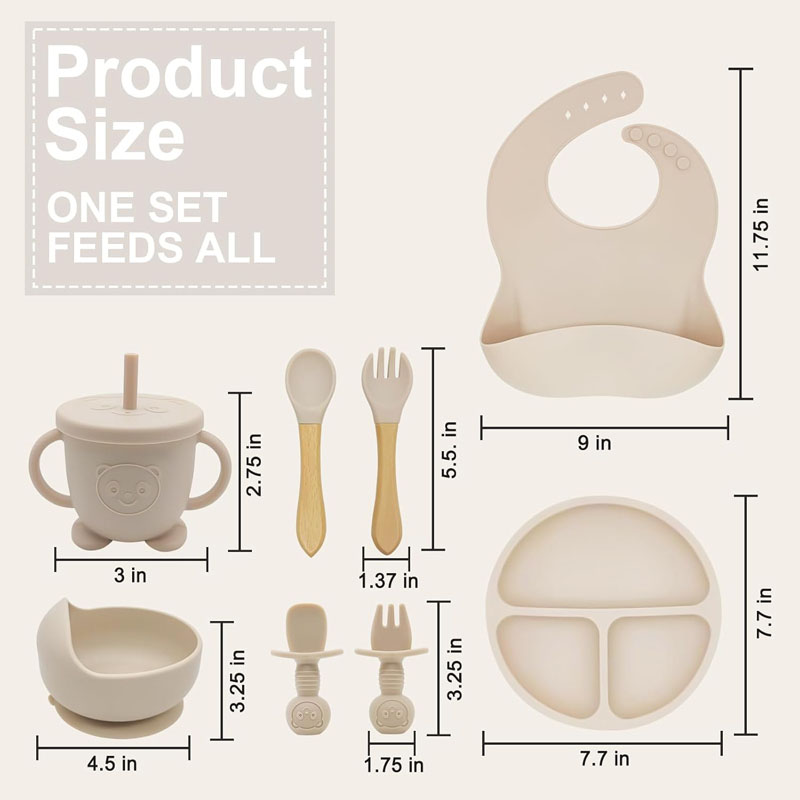 아기 실리콘 식기 개인화된 이름이 새겨진 식판 그릇 컵 - Baby Led Weaning Set 리뷰 및 가격