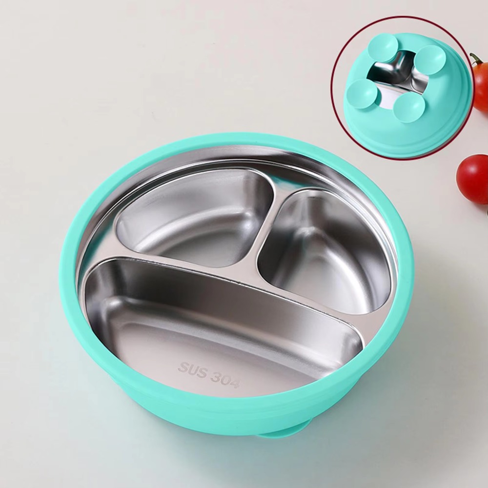 실리콘 흡착판 아기 식판, 304 스테인리스 스틸 3칸 - Baby Led Weaning Set 리뷰 및 가격