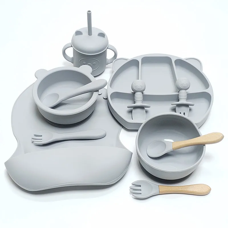 11pcs 어린이 식기 세트 아기 실리콘 그릇 세트 아 - Baby Led Weaning Set 리뷰 및 가격
