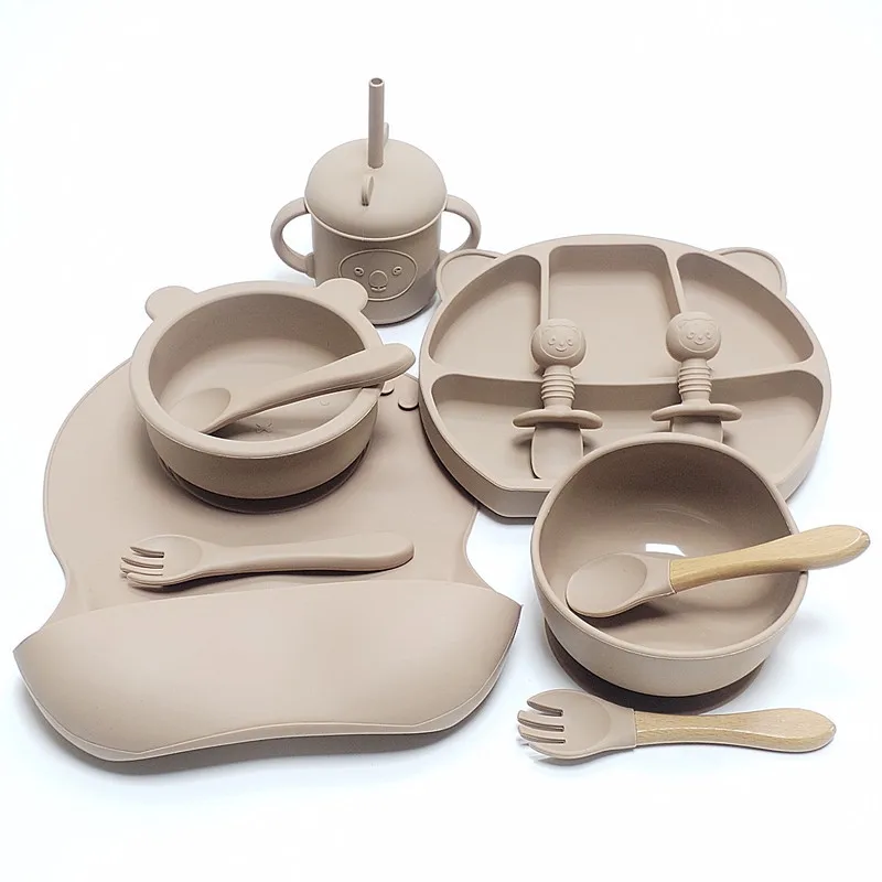 11pcs 어린이 식기 세트 아기 실리콘 그릇 세트 아 - Baby Led Weaning Set 리뷰 및 가격