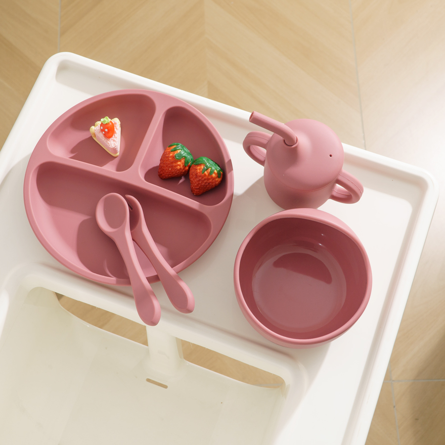 5PCS 아기 실리콘 식기 세트 흡입 그릇 접시 부드러 - Baby Led Weaning Set 리뷰 및 가격