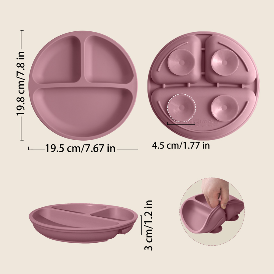 1PCS 아기 빨판 실리콘 식사 접시 BPA 무료 어린 - Baby Led Weaning Set 리뷰 및 가격