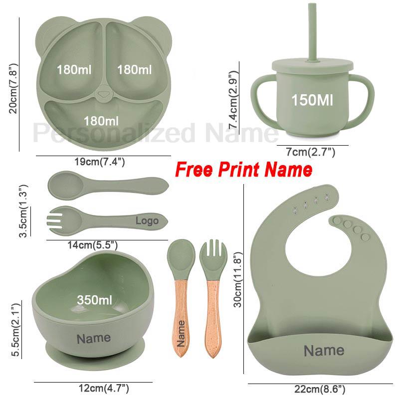 실리콘 아기 빨판 그릇 접시 세트, 빨대 포함, 어린이 - Baby Led Weaning Set 리뷰 및 가격