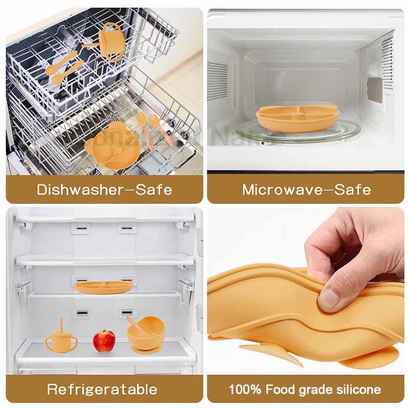 실리콘 아기 빨판 그릇 접시 세트, 빨대 포함, 어린이 - Baby Led Weaning Set 리뷰 및 가격