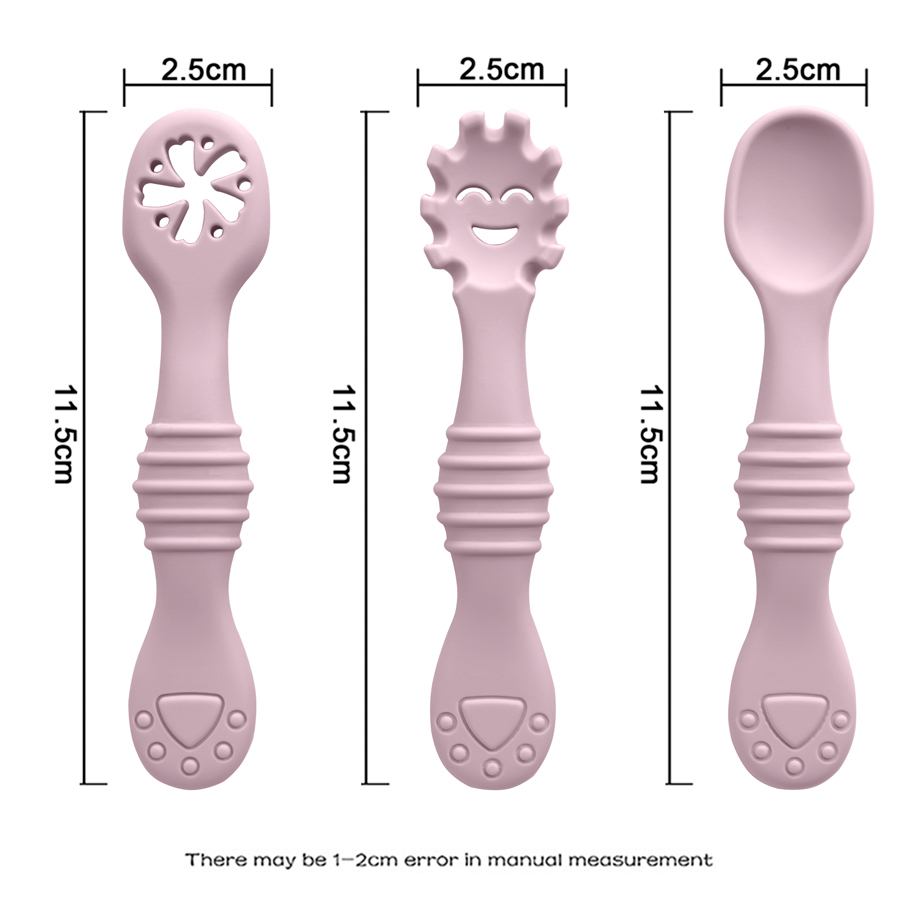 새로운 어머니-키즈 3PCS 아기 실리콘 숟가락 아기  - Baby Led Weaning Set 리뷰 및 가격