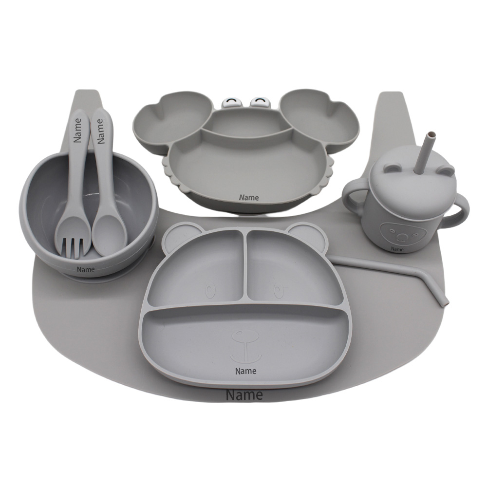 무료 이름 인쇄 어린이 식기 세트: 접시, 포크, 스푼 - Baby Led Weaning Set 리뷰 및 가격