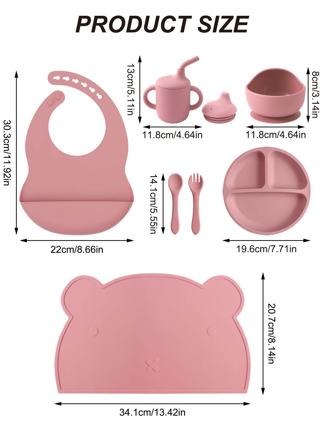 7종 실리콘 아기 식기 세트, 분리형 접시, 흡착식 그 - Baby Led Weaning Set 리뷰 및 가격