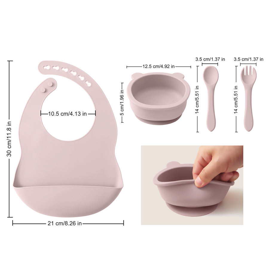 실리콘 어린이 식기 아기 수유 세트, 실리콘 빨판 그릇 - Baby Led Weaning Set 리뷰 및 가격